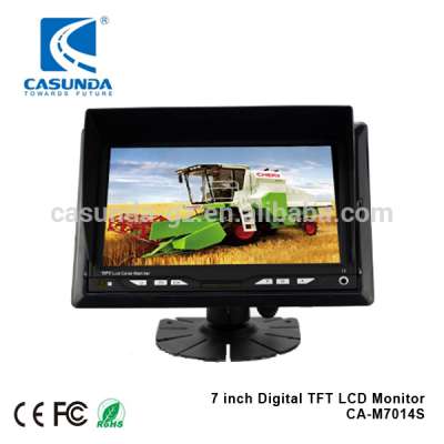 24V digital TFT LCD 7 inch rearview vehicle monitor for bus, truck, caravan