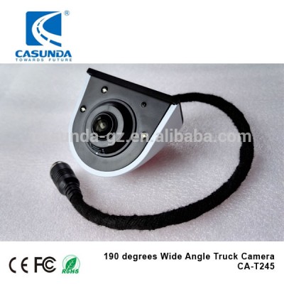 Newest design 190 degrees wide angel night vision truck reversing camera for trailer, bus, motorhome, heavy vehicle