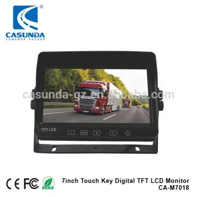 Latest design 7.3inch Touch Key TFT LCD stand alone monitor for reverse security system