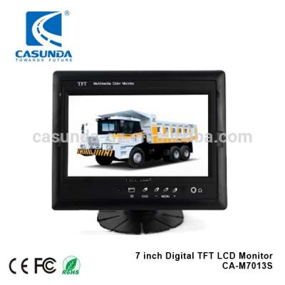 12V, 24V, 32V Car LCD rear view monitor, 7 inch digital TFT truck monitor