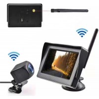 Vehicle Wireless 4.3inch Analog 2.4G built-in wireless Parking System Backup Camera and Monitor Kit